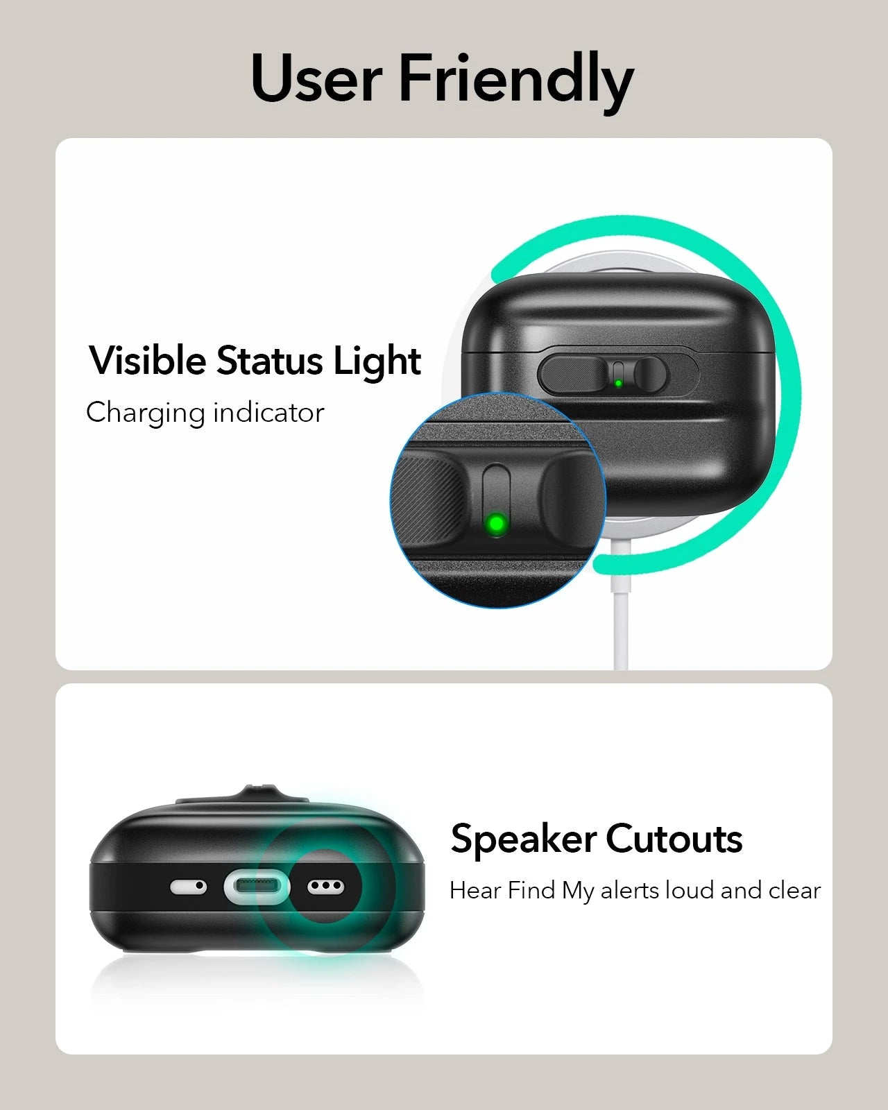 15W 3-in-1 Wireless Charging Station with CryoBoost (HaloLock) and AirPods Pro 3 Pulse FlickLock Case Bundle - Black - US Plug - Image 17