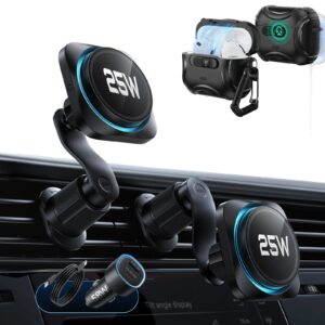 25W CryoBoost Magnetic Car Charger and AirPods Pro 3 FlickLock Case Bundle - Black