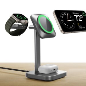 3-in-1 Magnetic Charging Station (15W) - Grey - US PLUG