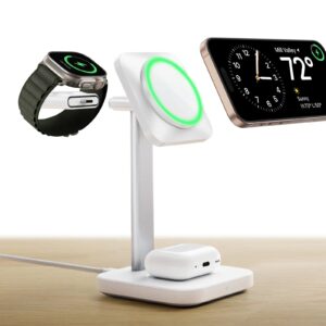 3-in-1 Magnetic Charging Station (15W) - White - AU PLUG
