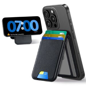Classic Magnetic Wallet Stand for 5 cards - Midnight Black