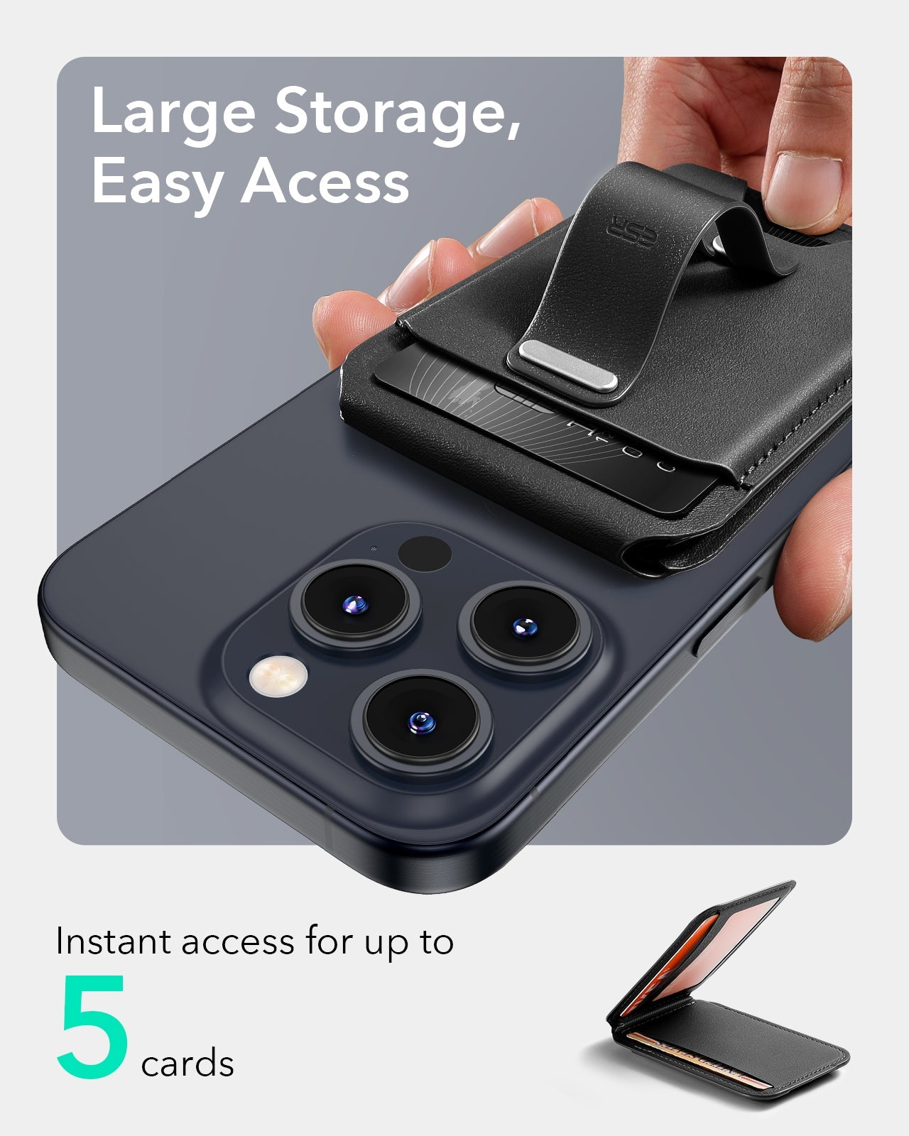 Grip Wallet Stand (HaloLock) - Black - Image 8