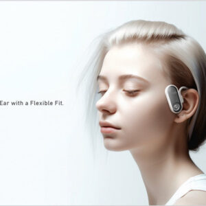 Mpow MU6 Open-Ear Conduction Bluetooth Headset, Air Conduction Sport Wireless Running Earphones,Type C Fast Charging